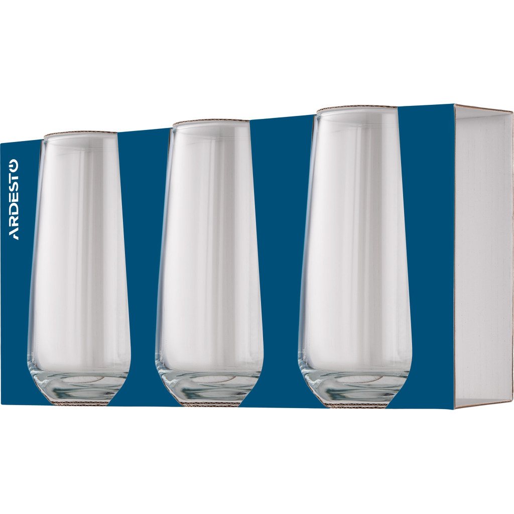 Набір склянок Ardesto Gloria Shine 480 мл 3 шт (AR2648GS) - зображення 2