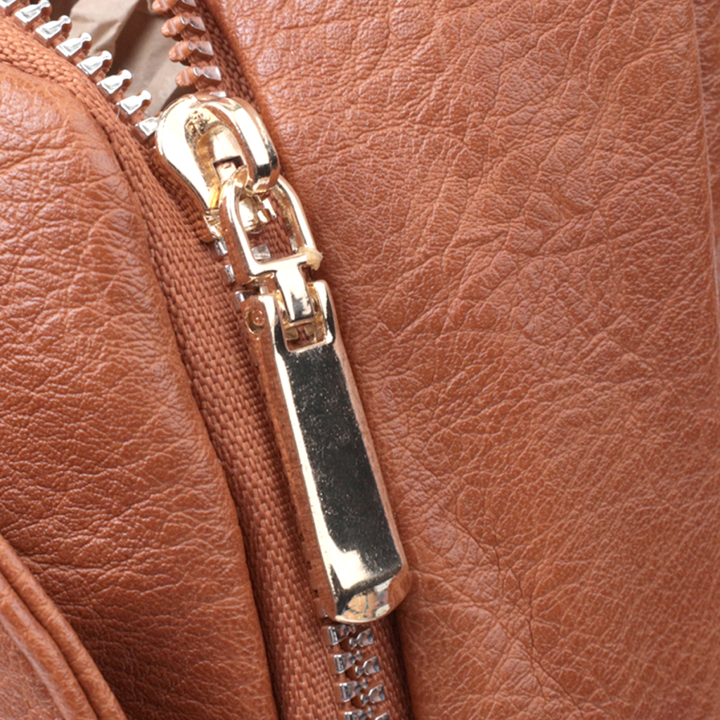 Сумка Vintage Жіноча через плече з екошкіри з акцентом на текстильну лямку Руда (22780) - зображення 6