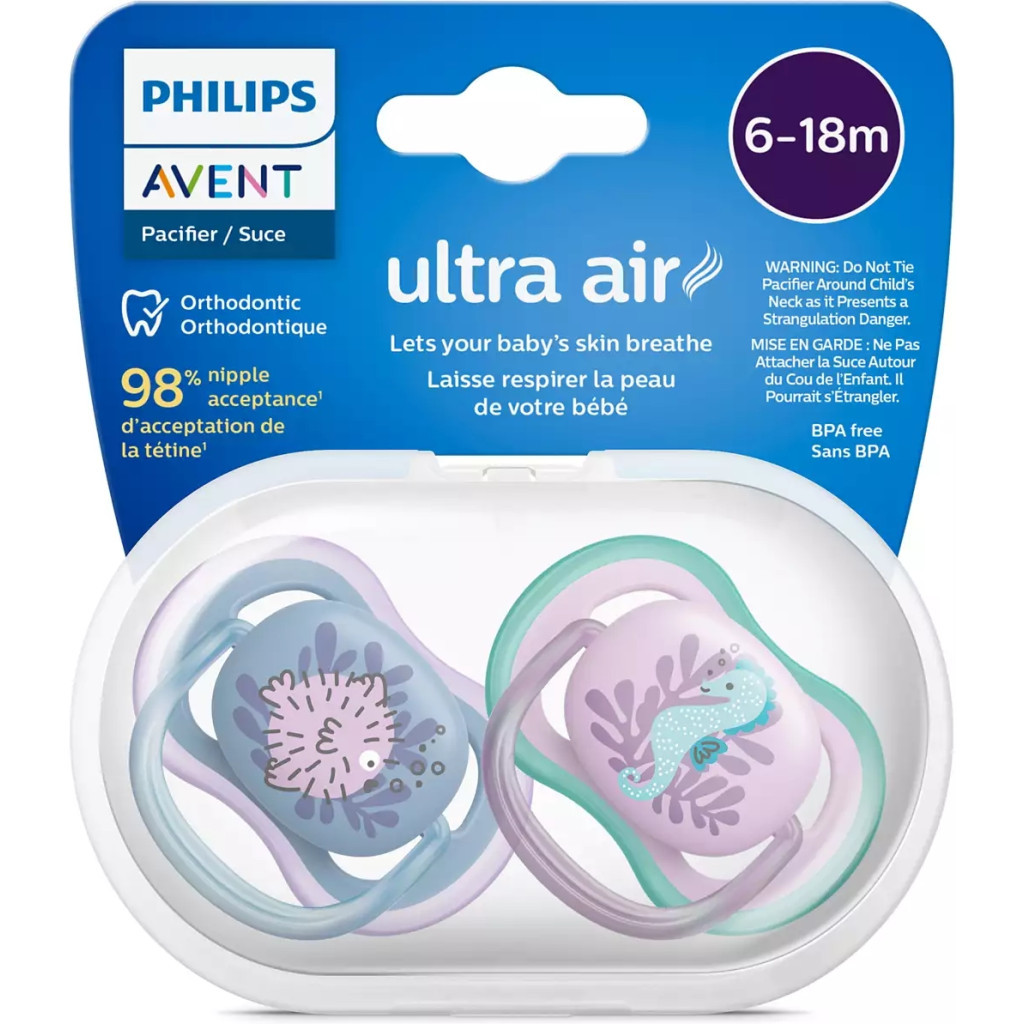 Пустушка Philips AVENT Ultra Air, 6-18 міс. 2 шт (SCF085/61) - зображення 3