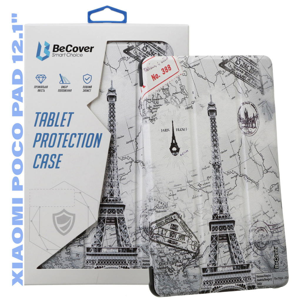 Чохол до планшета BeCover Smart Case Xiaomi Poco Pad 12.1" Paris (711571) - зображення 1