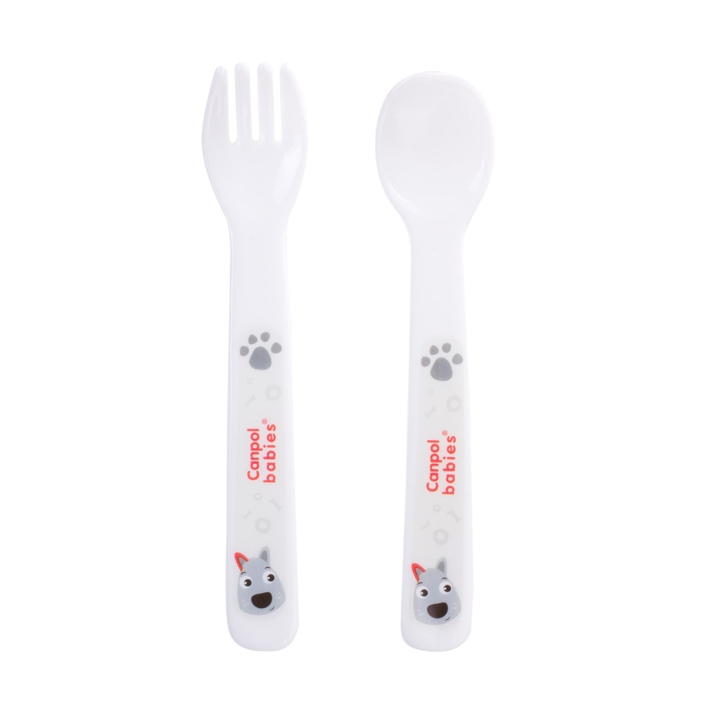 Набір дитячого посуду Canpol babies Cute Animals Собачка Блакитний 5 предметів (4/401_blu) - зображення 3