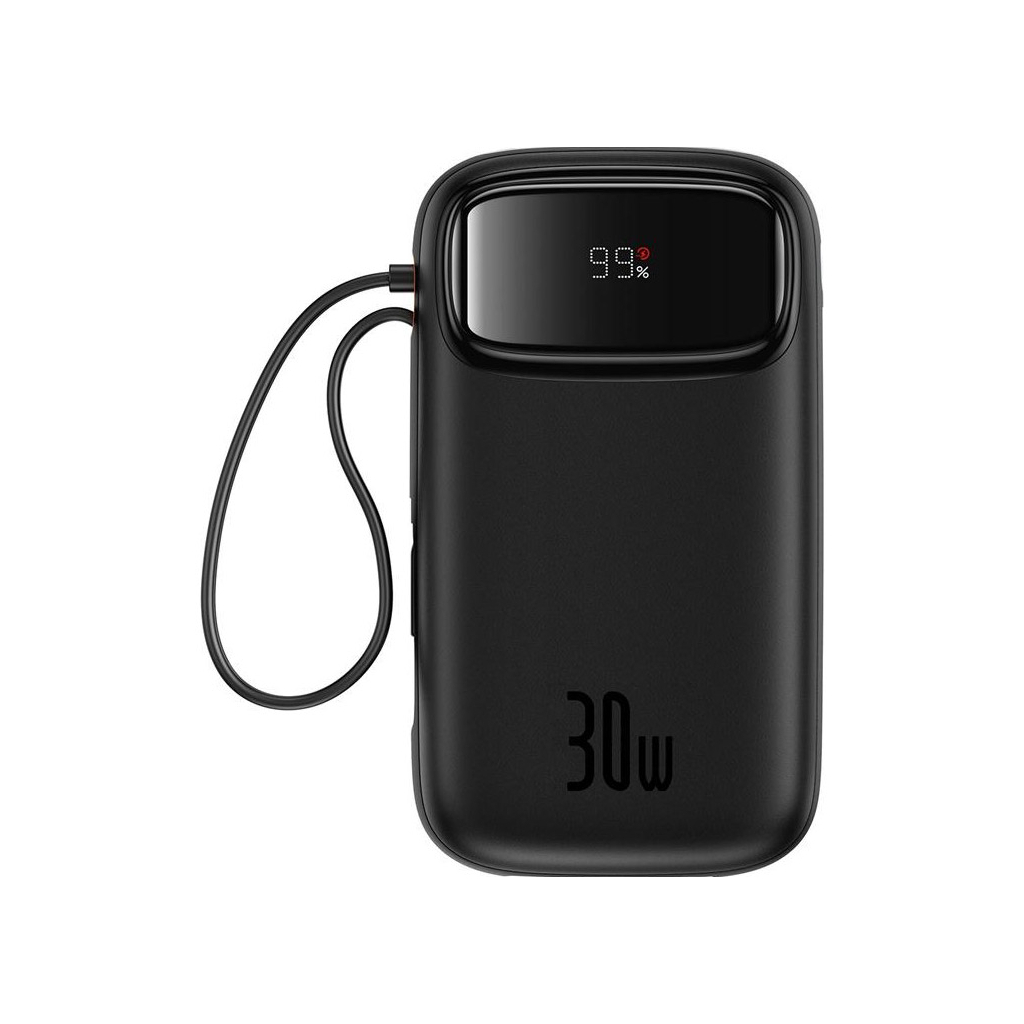 Батарея універсальна Baseus QPow2 20000mAh 30W, with 2*Type-C Cable, Black (P10055009113-00) - зображення 2