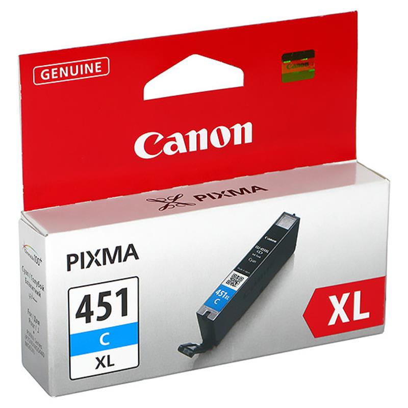 Картридж CANON (CLI-451XL) iP7240/MG5240/MG5540/MG6340/MG6440/MG7140/MX924 (6473B001) Cyan - зображення 1