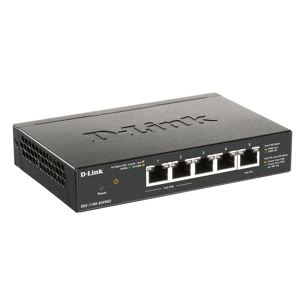 Комутатор мережевий D-Link DGS-1100-05PDV2 - зображення 2