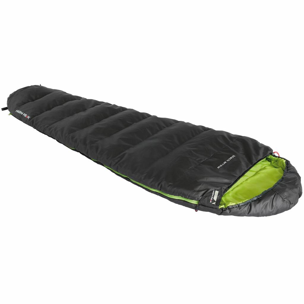 Спальний мішок High Peak Black Arrow +4C Dark Grey/Green Left (928926) - зображення 1