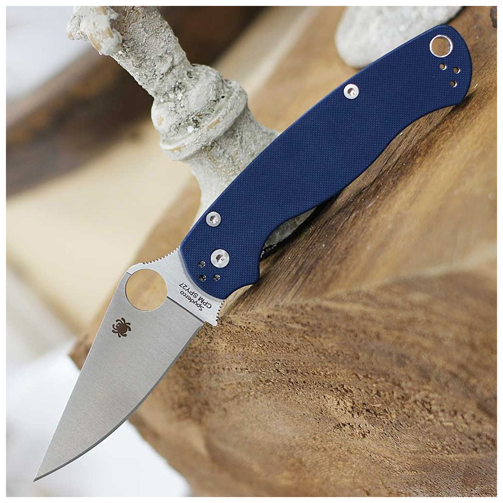 Ніж Spyderco Para Military 2 CPM SPY27 G-10 Blue (C81GPCBL2) - зображення 6