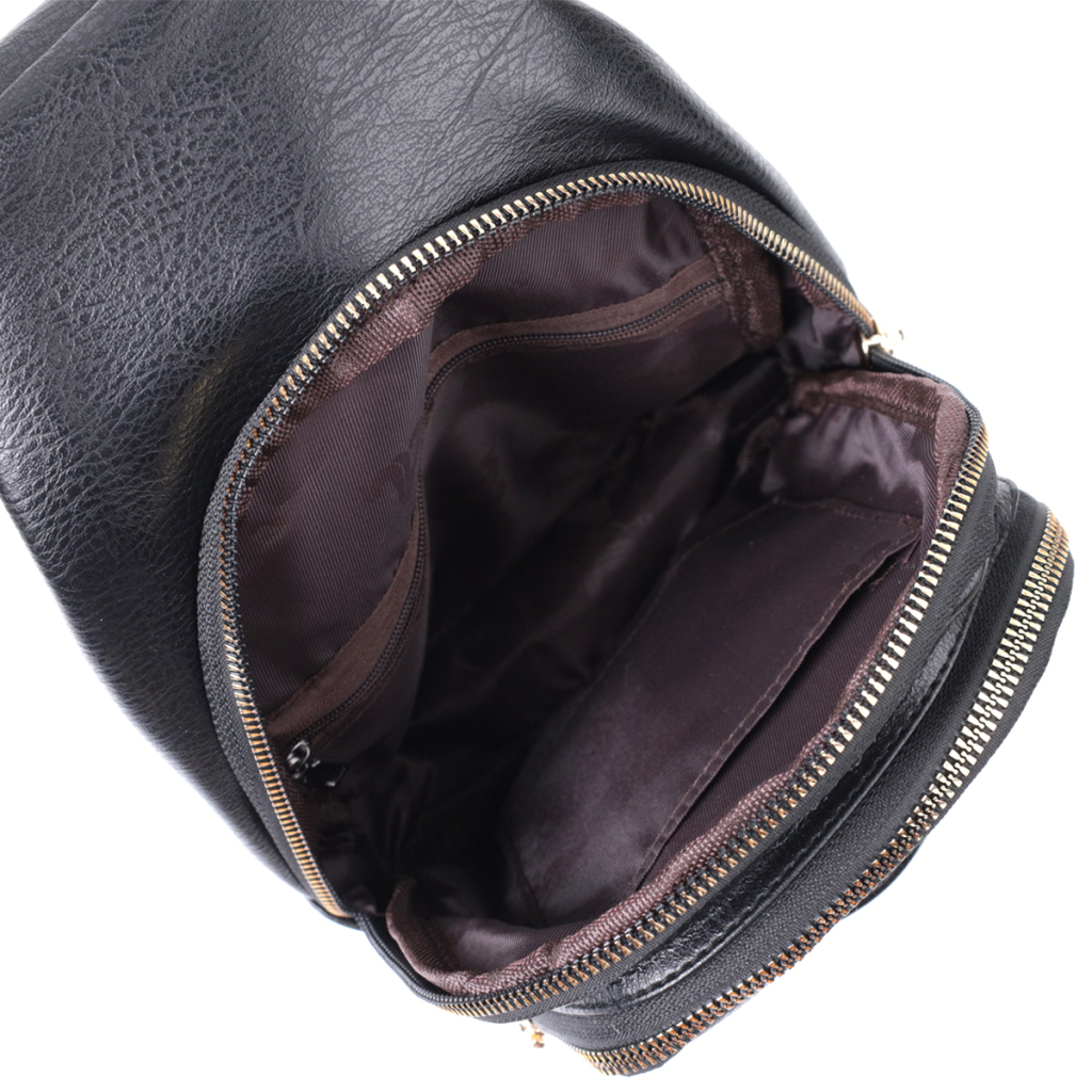 Сумка Vintage Жіноча з однією лямкою через плече з екошкіри Чорна (22759) - зображення 7