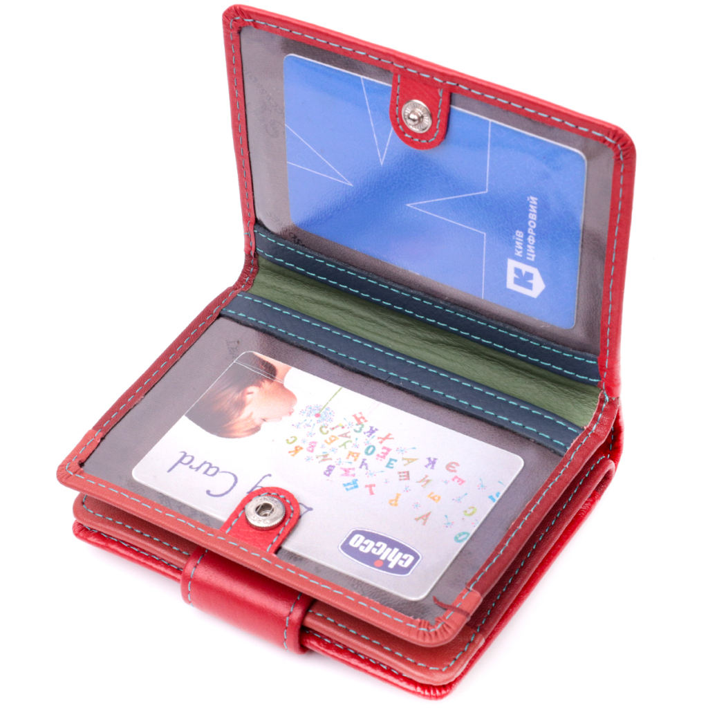 Гаманець ST Leather З натуральної шкіри Червоний (19437) - зображення 7