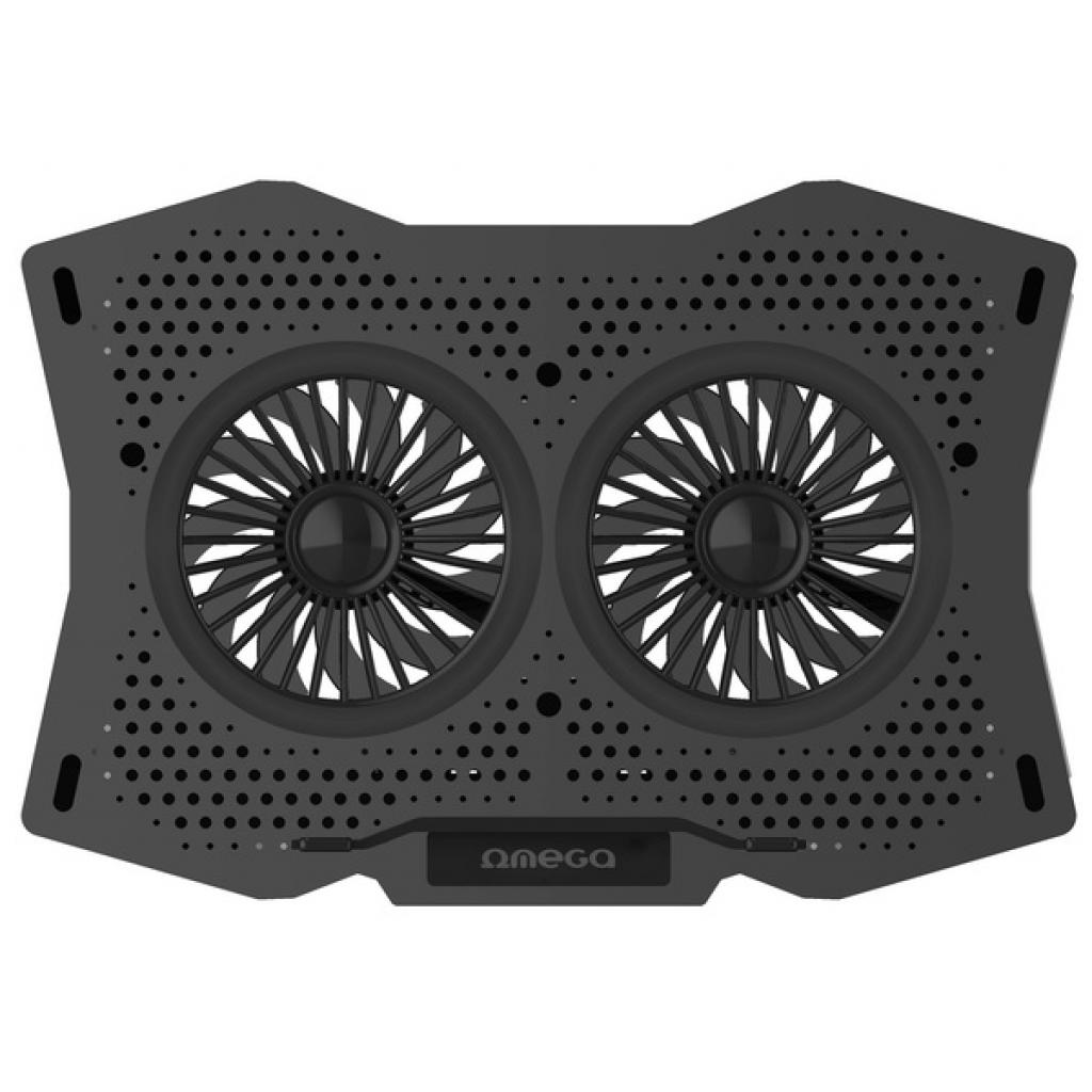 Підставка до ноутбука Omega Laptop Cooling Pad 2 Fans Black [45425] (OMNCP2FB) - зображення 6