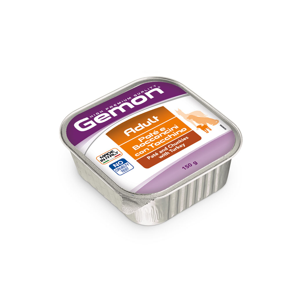 Вологий корм для собак Gemon Dog Wet Adult індичка 150 г (8009470300285) - зображення 1
