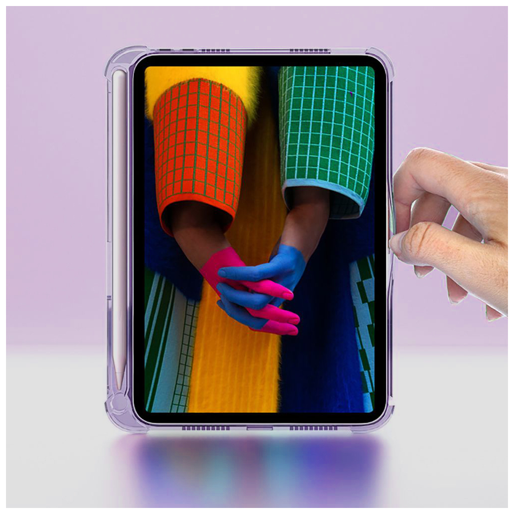 Чохол до планшета BeCover TPU Edge mount Pencil Apple iPad Air 5 (2022) 10.9" Purple (708774) - зображення 6