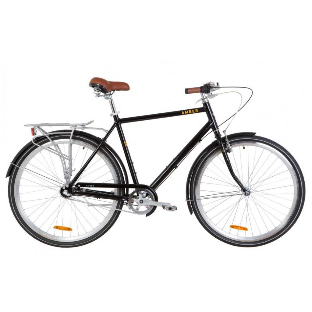 Велосипед Дорожник 28" AMBER рама-22" 2019 чорно-жовтий, багажник (OPS-D-28-119) - зображення 1