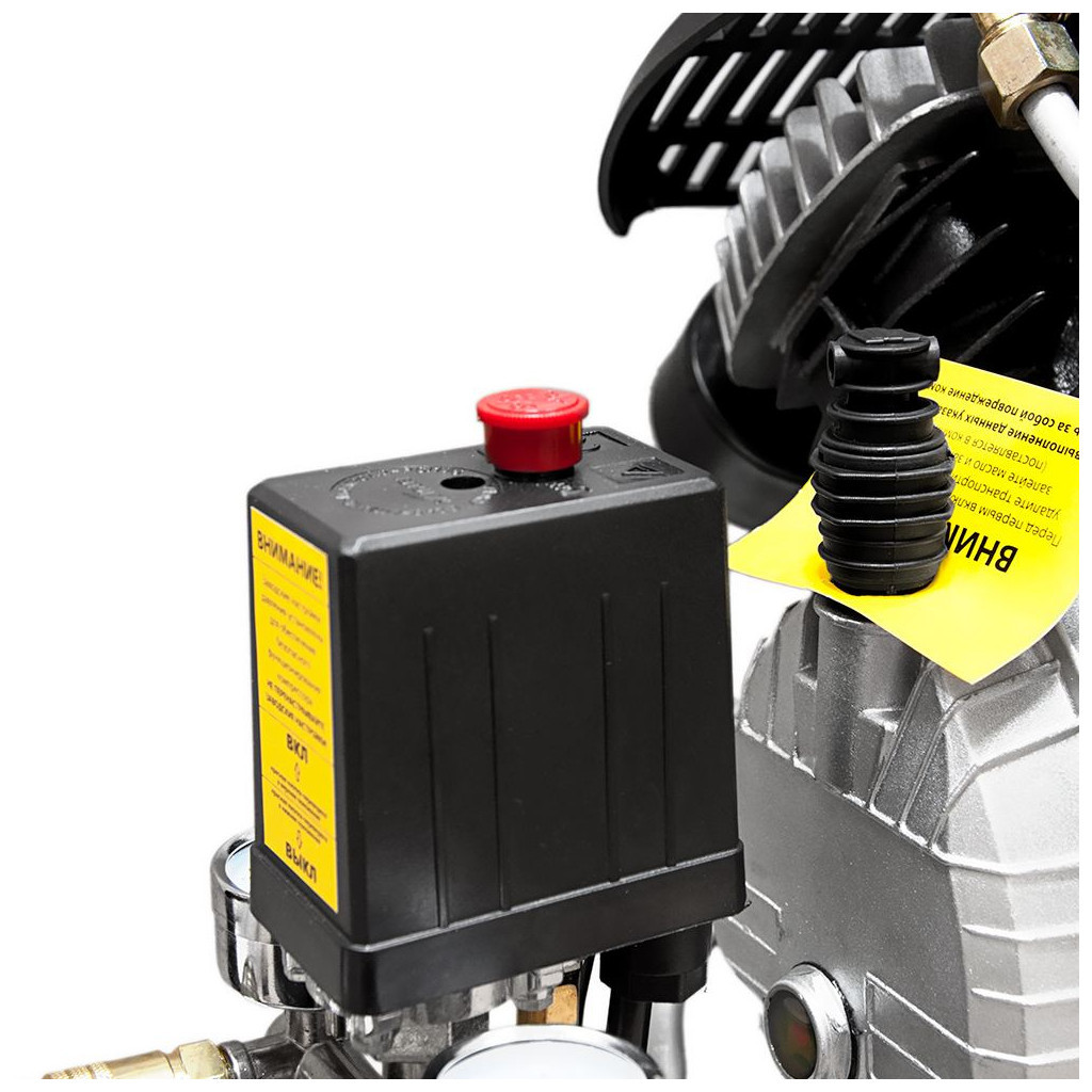 Компресор Sigma двоциліндровий 2.5кВт 455л/хв 10бар 50л (2 крана) (7043721) - зображення 9