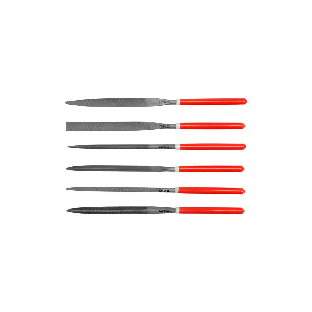 Напилок Yato надфіль L = 180/85 мм, b = 5 мм, 6 шт. (YT-6162) - зображення 1