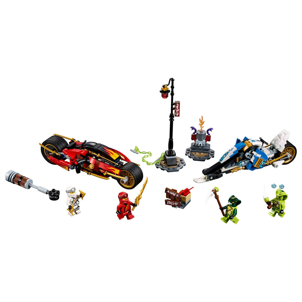 Конструктор LEGO NINJAGO Мотоцикл-клинок Кая та снігохід Зейна 376 деталей (70667) - зображення 2