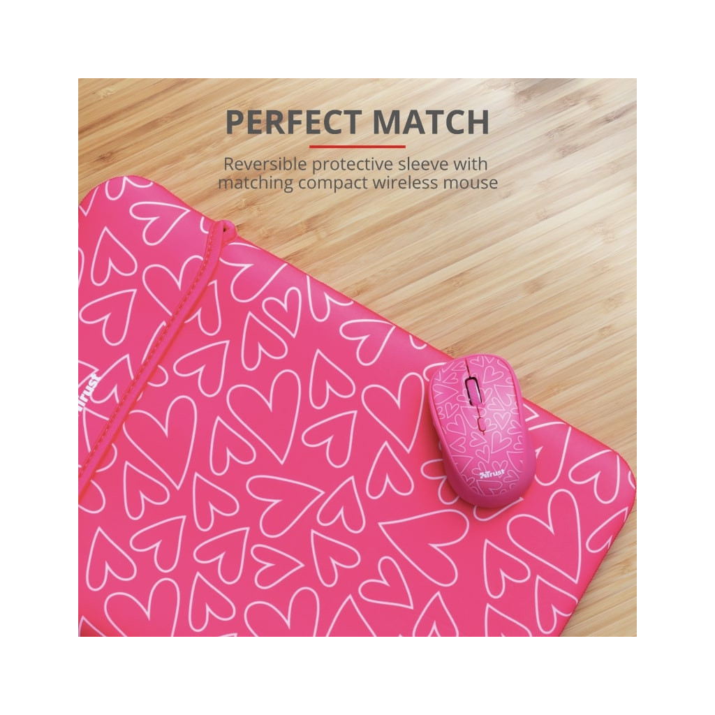 Чохол до ноутбука Trust 15.6" Yvo Mouse & Sleeve Pink+ mouse (23443) - зображення 15