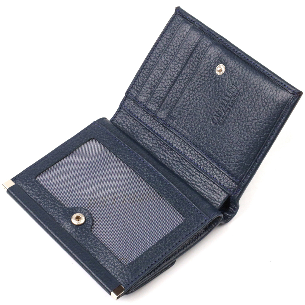 Гаманець Canpellini З натуральної шкіри флотар Синій (21813) - зображення 5