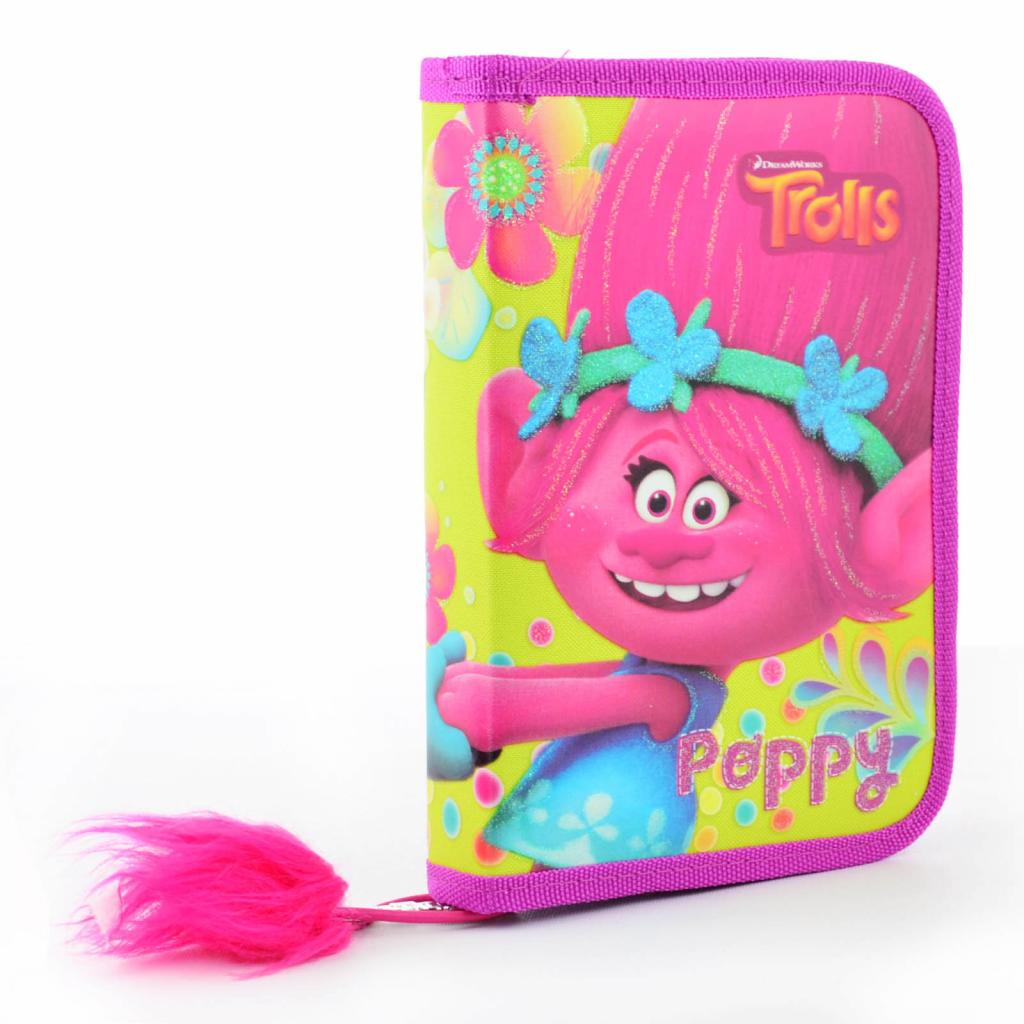 Пенал 1 вересня Trolls твердий одинарний з клапаном (531523) - зображення 1