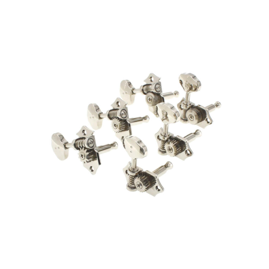 Кілки для гітари Graph Tech PRN-3424-N0 Electric 3+3 Butterbean Button Nickel (235517) - зображення 2