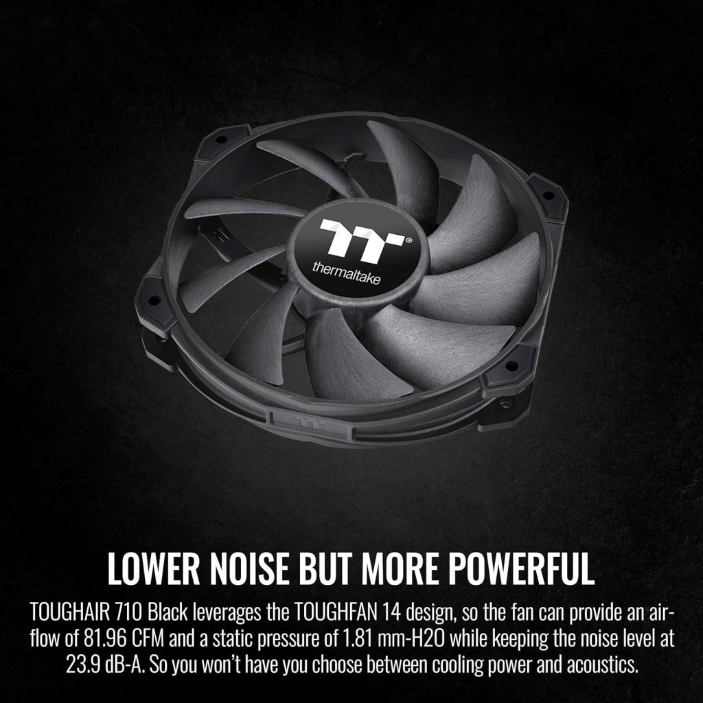 Кулер до процесора ThermalTake TOUGHAIR 710 Black (7 CL-P117-CA14BL-A) - зображення 11