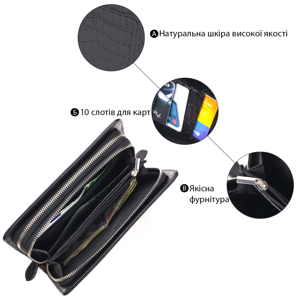 Сумка Canpellini З натуральної шкіри Чорна (21570) - зображення 4