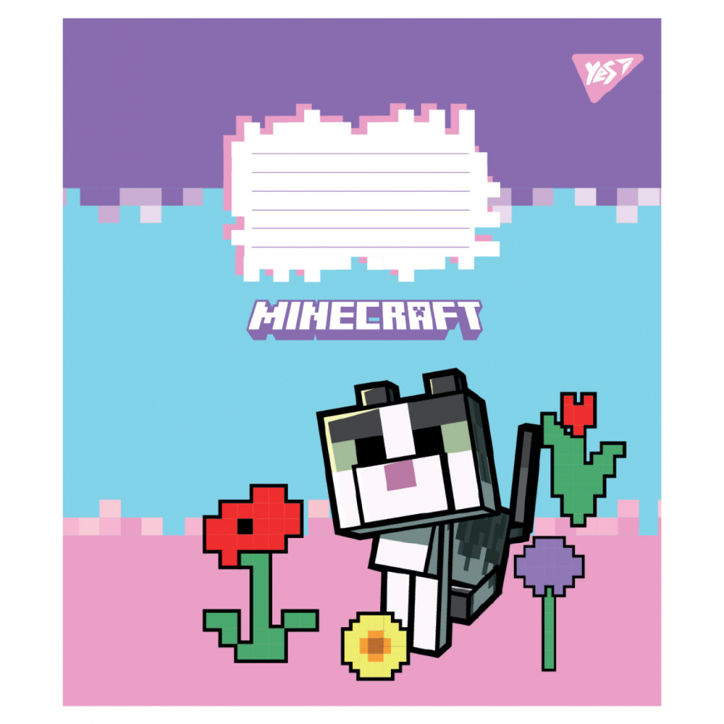 Зошит Yes Minecraft Flowers А5 12 аркушів лінія (767584) - зображення 4