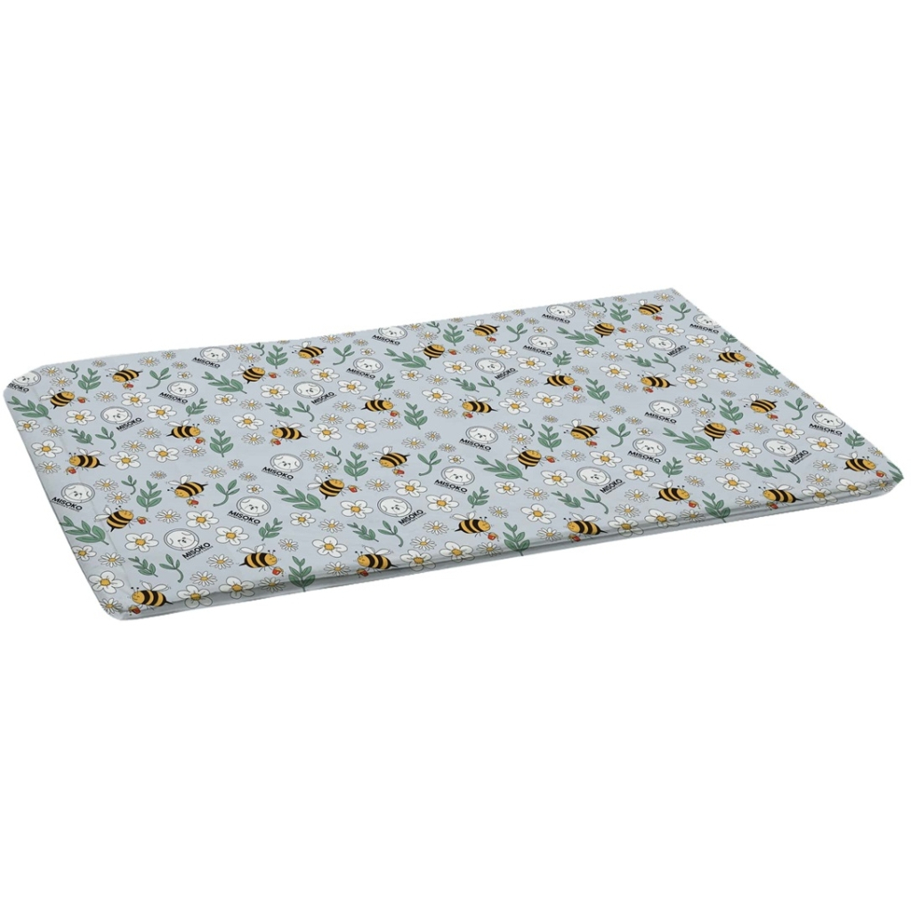 Пелюшки для собак MISOKO&CO Багаторазова з бджолами 80х140 см 1 шт блакитна (HAINMSK70037) - изображение 1