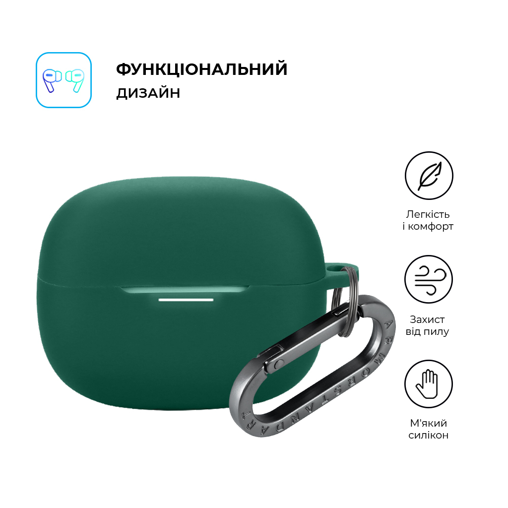 Чохол для навушників Armorstandart Hang Case для Xiaomi Redmi Buds 6 Pro Green (ARM83396) - зображення 2