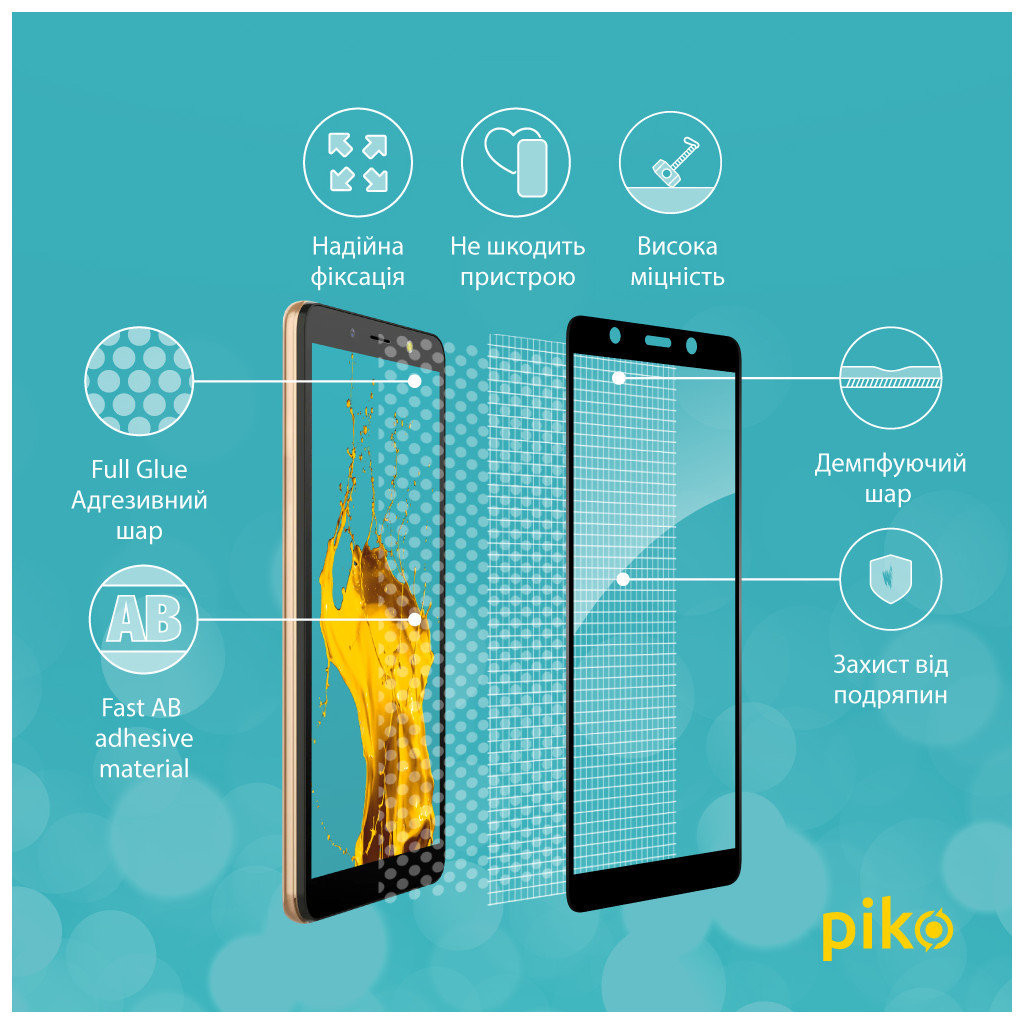 Скло захисне Piko Full Glue Tecno POP 3 (BB2) (1283126503191) - зображення 4