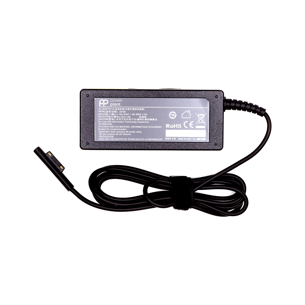 Блок живлення до ноутбуку PowerPlant MICROSOFT 220V, 15V 65W 4A (MS7) (MI65CMS7) - зображення 1