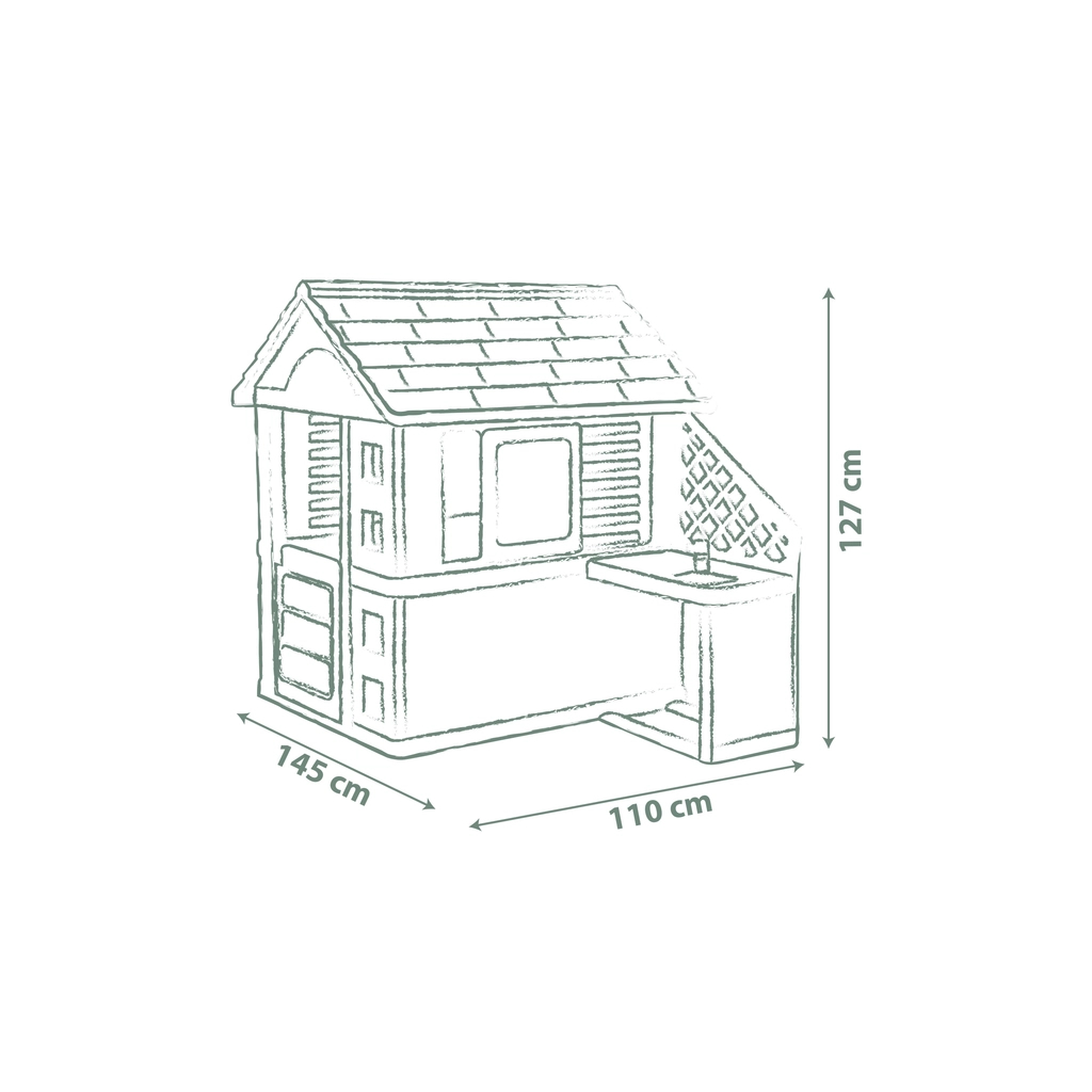Ігровий будиночок Smoby Life "Райдужний" з літньою кухнею (7600810738) - зображення 5