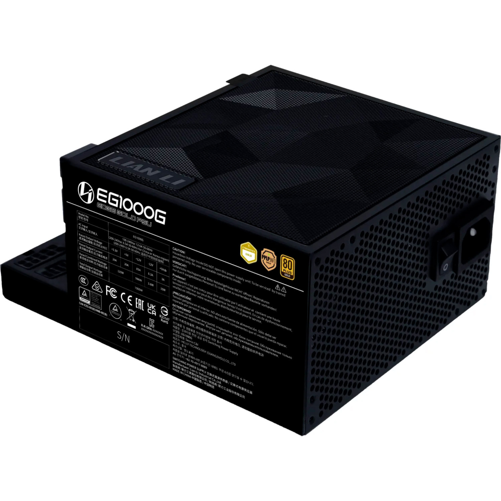 Блок живлення Lian Li 1000W EDGE GOLD Black (G9P.EG1000G.BH00.EU) - зображення 3