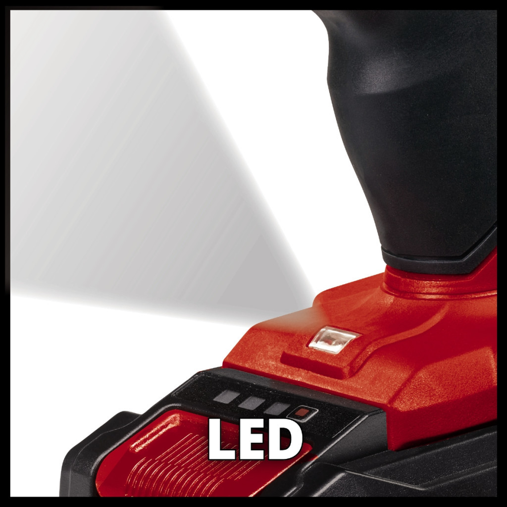 Шуруповерт Einhell TE-CD 18/2 Li +39, 1x2,5 Ah, PXC, 18В, 2.5 Аг, набір біт і свердл, кейс (4514219) - зображення 6