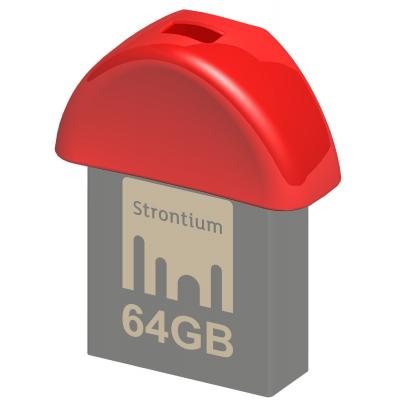 USB флеш накопичувач Strontium Flash 64GB NANO RED USB 3.0 (SR64GRDNANOZ) - зображення 2
