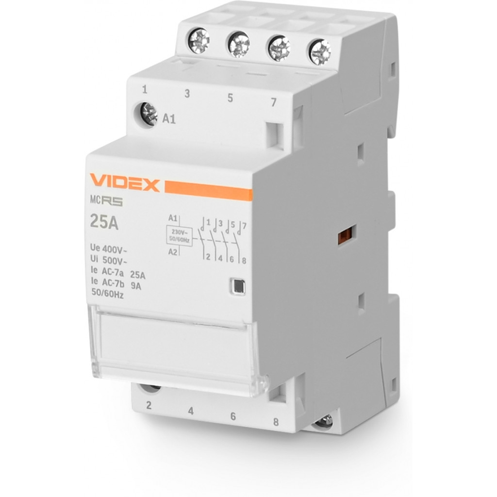 Контактор Videx 4п 25А 4НВ VF-RS-MC4O-25 RESIST - зображення 1