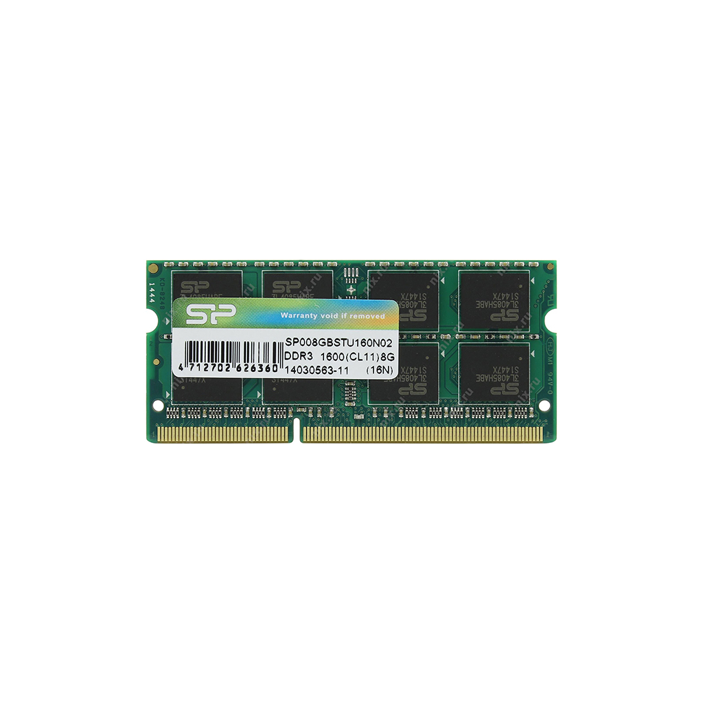 Модуль пам'яті для ноутбука SoDIMM DDR3 8GB 1600 MHz Silicon Power (SP008GBSTU160N02) - зображення 1