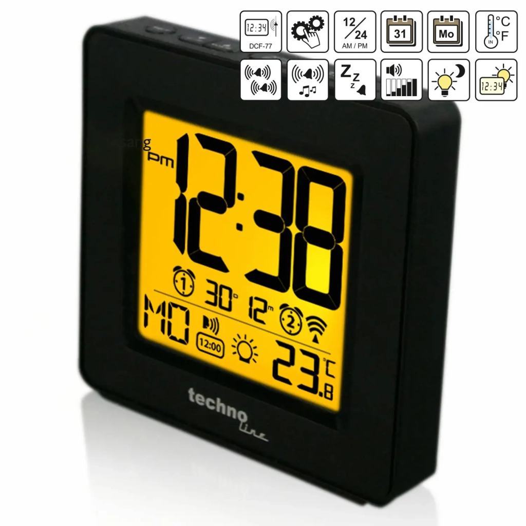 Настільний годинник Technoline WT330 Black (DAS301808) - зображення 5