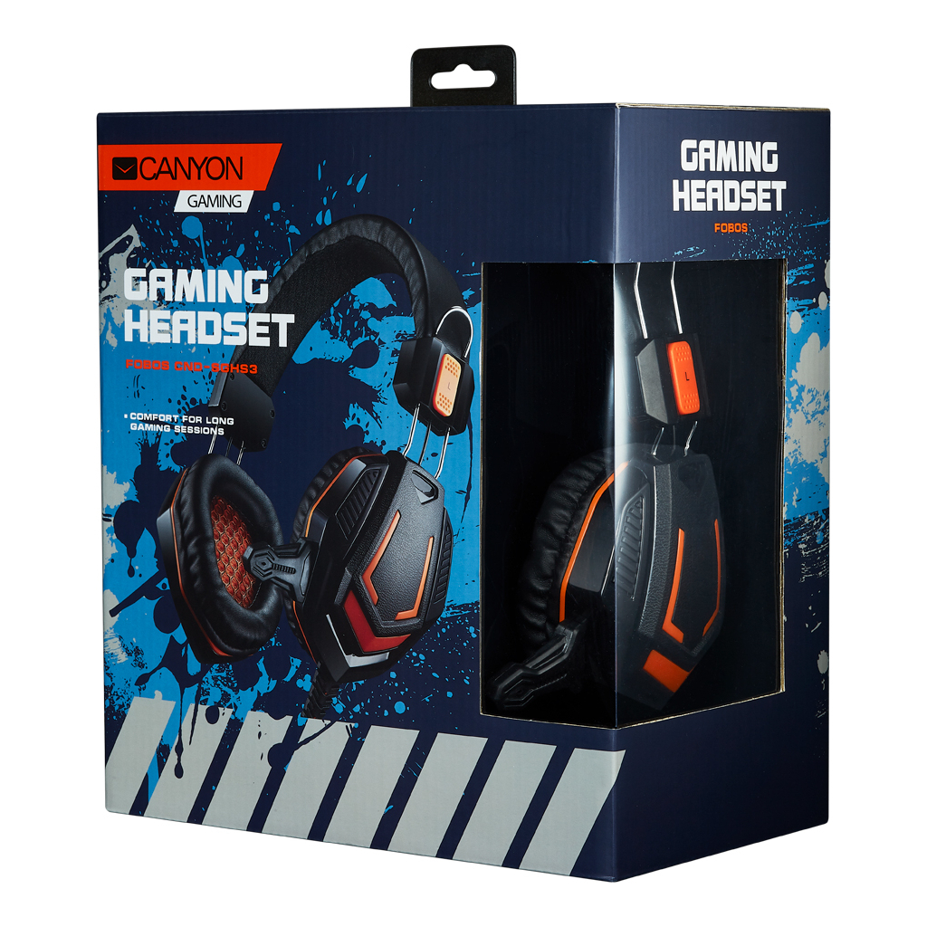 Навушники Canyon Fobos GH-3A Black-Orange (CND-SGHS3A) - зображення 3
