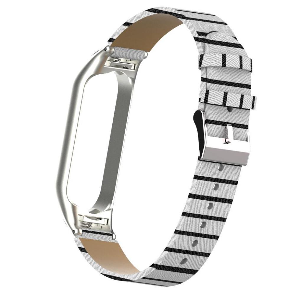 Ремінець до фітнес браслета XoKo Leather Premium Band для Xiaomi Mi band 5 White (XK-M5-LRWT) - зображення 3