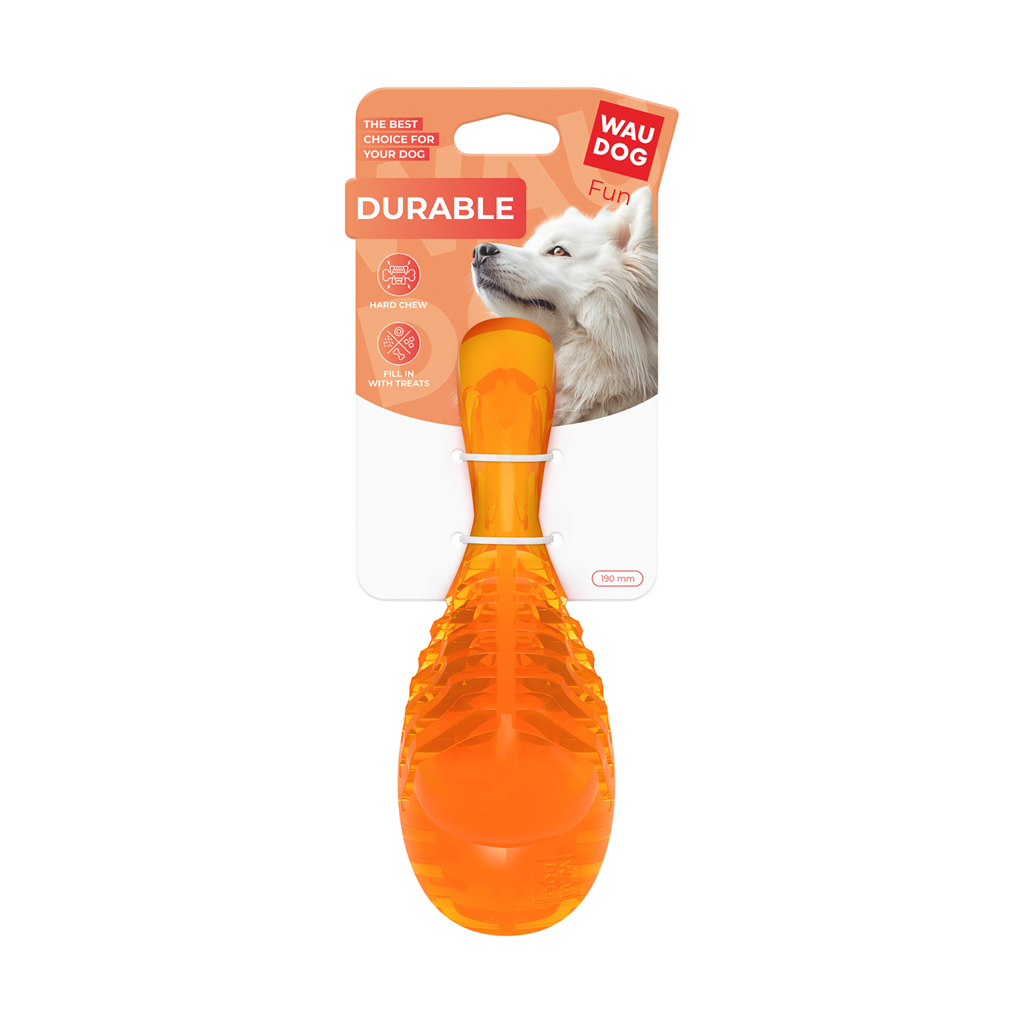 Іграшка для собак WAUDOG Fun Durable Гомілка 190 мм помаранчева (62154) - зображення 2