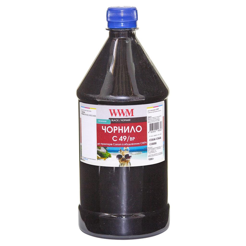 Чорнило WWM Canon GI-490 1000г Black pigm (C49/BP-4) - зображення 1