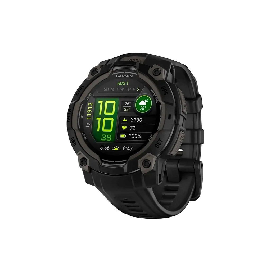 Смарт-годинник Garmin Instinct 3, 45mm, AMOLED, Black Bezel with Black Band, GPS смарт-годинник (010-02936-00) - зображення 1