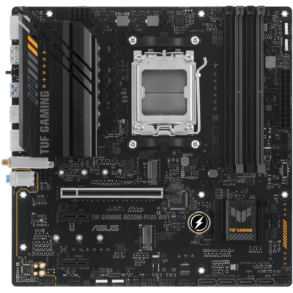 Материнська плата ASUS TUF GAMING A620M-PLUS WIFI - зображення 2