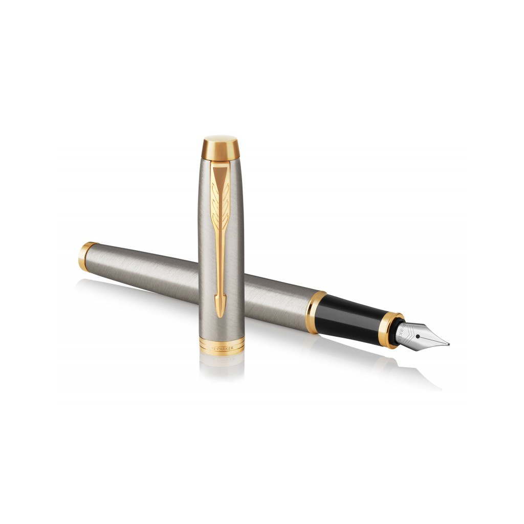 Ручка пір'яна Parker IM 17 Brushed Metal GT  FP F (22 211) - зображення 3