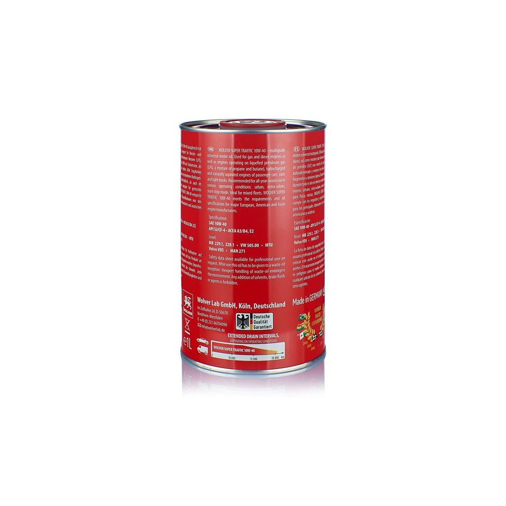 Моторна олива Wolver Super Traffic 10W-40 1л (4260360942549) - зображення 2