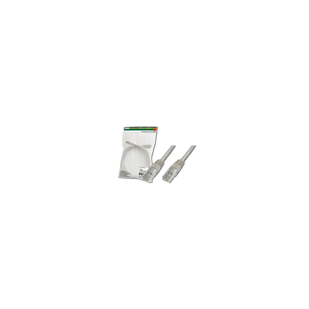 Патч-корд 20м, UTP, cat.5e, CU, AWG 26/7, PVC, grey Digitus (DK-1511-200) - зображення 1