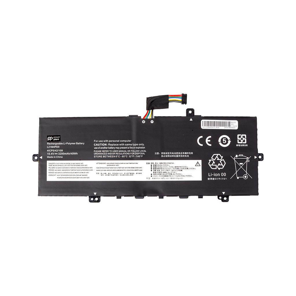 Акумулятор до ноутбука LENOVO ThinkBook 13x G2 IAP Series (L21M4PD0) 15.4V 3200mAh PowerPlant (NB482504) - зображення 1