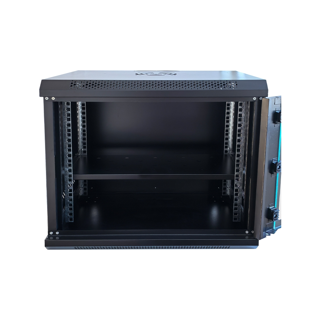 Шафа настінна GEAR 9U 19'' 600x600x450 мм, + полка 19", black (GWMSN-9U-600-600) - зображення 3