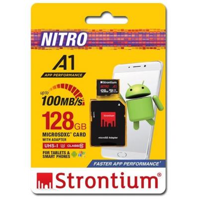 Карта пам'яті Strontium Flash 128GB microSDXC class 10 UHS-1 U3 NITRO A1 (SRN128GTFU3A1A) - зображення 4