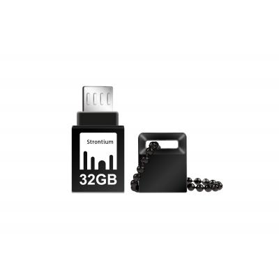 USB флеш накопичувач Strontium Flash 32GB Nitro Silver OTG USB 3.0 (SR32GBBOTG2Z) - зображення 1